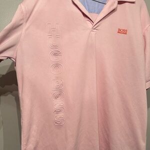Hugo Boss Light Pink Embroidered Polo